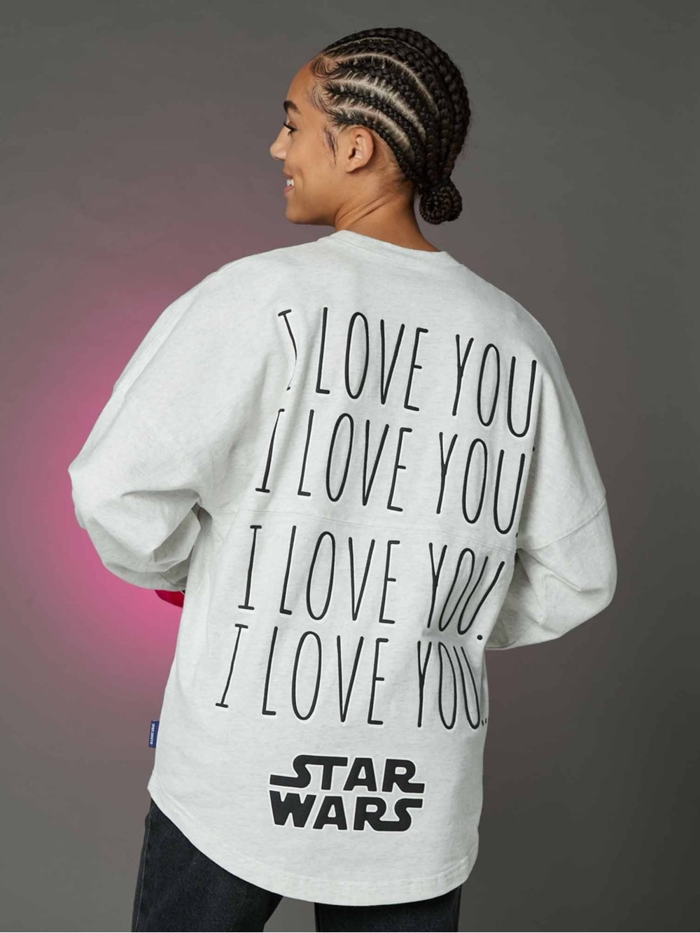 Star Wars “I Love You” Spirit Jersey Disneyland Size XS White & Black Disney
